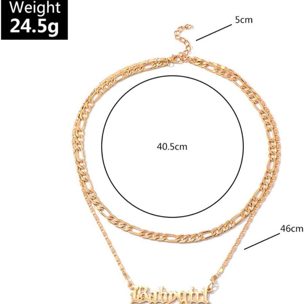 Gold Figaro Necklace Chain for Women Layered Pendant Jewelry Tangle-Free - Picture 3 of 6